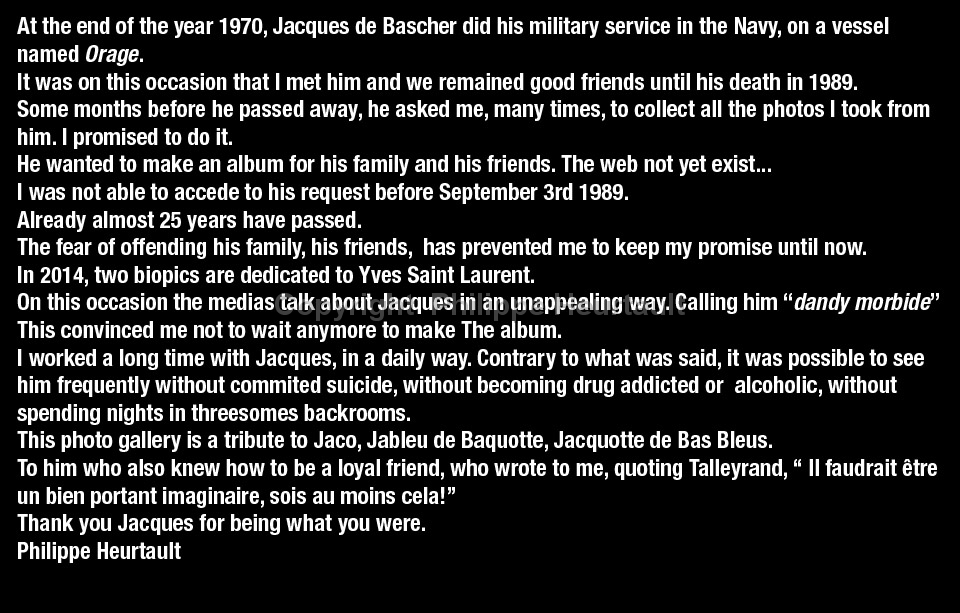 Tribute to Jacques de Bascher